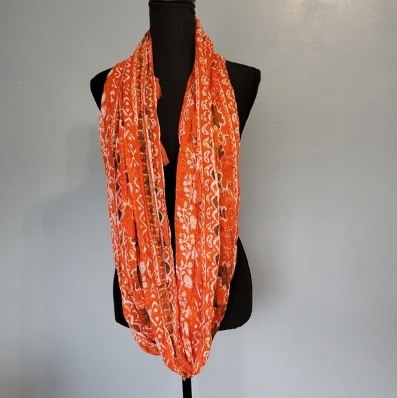 Orange Infinity Scarf W 29 L 32 - Picture 2 of 4